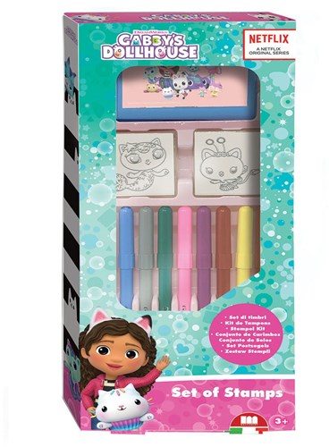 Multiprint Gabby's Dollhouse creative stamp set with markers