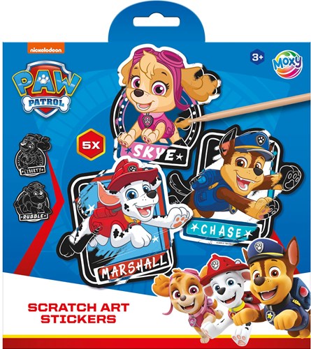 Bambolino Toys Paw Patrol scratch stickers set with pen - creative toy