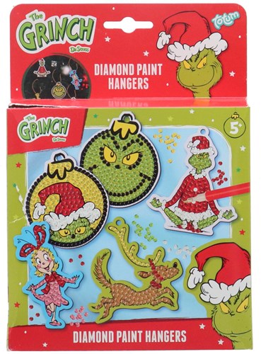 Bambolino Toys diamond painting craft set The Grinch 5 Christmas hangers