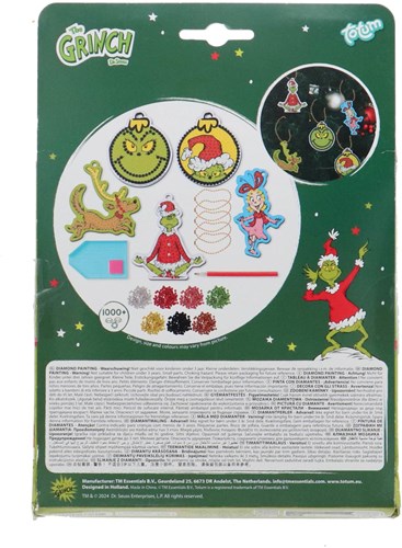 Bambolino Toys diamond painting craft set The Grinch 5 Christmas hangers-2