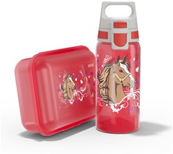 SIGG School set horses - water bottle and lunchbox - BPA-free - multicolor