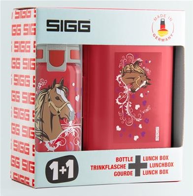 SIGG School set horses - water bottle and lunchbox - BPA-free - multicolor-3