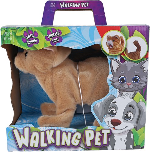 Take Me Home plush walking dog brown 21cm cuddly toy for kids-3