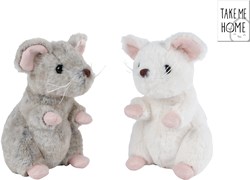 Take Me Home plush mouse cuddly toy sitting multicolor 19cm toy