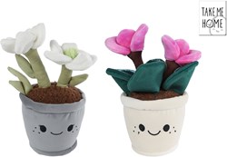Take Me Home plush plant cuddly toy Christmas rose 24cm white multicolor