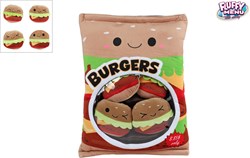 Van Manen plush toy hamburger bag with 4 hamburgers 40cm