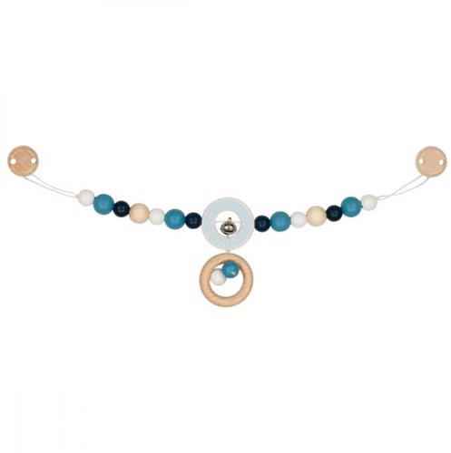 Heimess pram chain wood - colourful baby toy 40cm