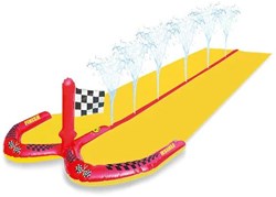 Swim Essentials water slide - double racing track with sprinkler