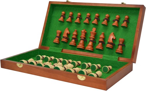 HOT Games Chess folding cassette wood inlaid 40 cm-3