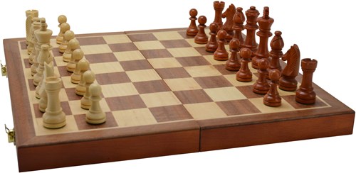 HOT Games Chess folding cassette wood inlaid 40 cm-2