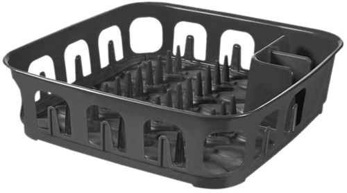Curver dish drainer plastic essentials grey with cutlery holder 40x40 cm-2