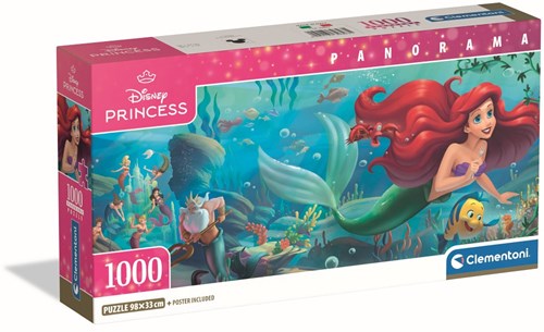 Clementoni puzzle 1000 pieces panorama The Little Mermaid compact box