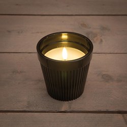 Anna's Collection LED outdoor candle black in pot Ø11cm H11cm garden ambience