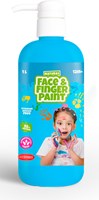 Face & Fingerpaint finger paint bottle with pump blue 1L kids paint