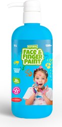 Face & Fingerpaint finger paint bottle with pump blue 1L kids paint