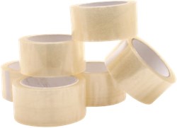 6 rolls of packaging tape transparent 66m*50