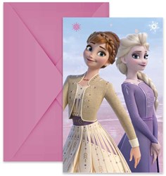 Globos Frozen 2 invitations - FSC paper - Anna and Elsa - 6 pieces