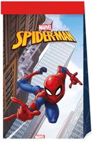 Globos Spider-Man paper party bags FSC 4 pcs birthday party