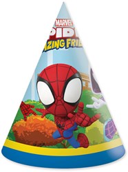 Globos party hats Spidey birthday cardboard Marvel 6 pieces