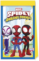 Globos paper party bags Spidey FSC 4 pieces birthday party