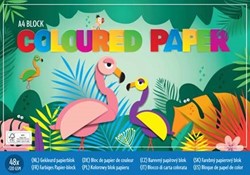 Block with 48 sheets of colored paper A4 Flamigo