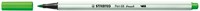 Stabilo brush felt-tip pen light green - premium brush tip for creative drawing
