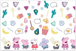 Globos Peppa Pig tablecloth plastic decoration birthday party