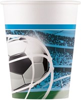 Globos paper cups football party FSC 8 pieces multi color