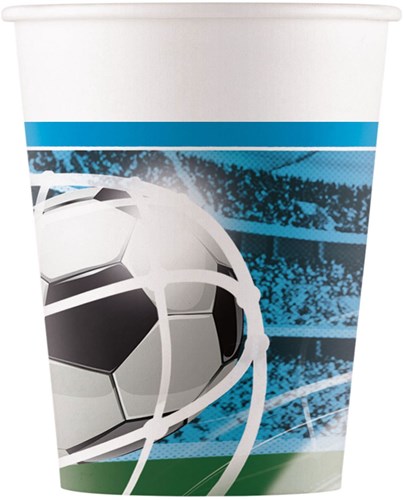 Globos paper cups football party FSC 8 pieces multi color