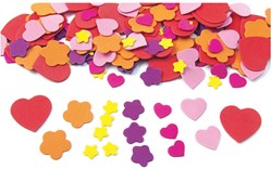 Colorations - Hart, Bloemen Vormen Foam, 150st.