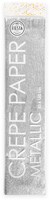 Globos metallic crepe paper silver 50x150cm craft paper