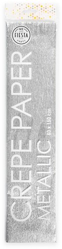 Globos metallic crepe paper silver 50x150cm craft paper