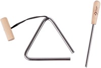 Classic World musical instrument triangle with wooden handles - educational toy-2