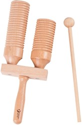 Classic World guiro wooden musical instrument for kids - double