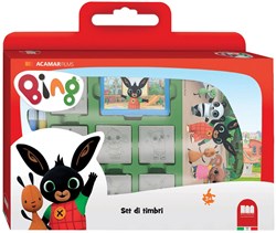Multiprint Bing stamp set for kids with wooden stamps and markers