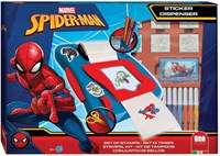 Multiprint Spiderman sticker machine set with stamps and markers