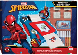 Multiprint Spiderman sticker machine set with stamps and markers
