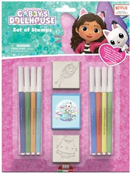 Gabby's Dollhouse stamp set blue 11-piece with coloring markers