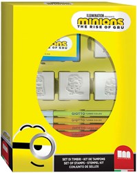Multiprint Minions stamp set - 4 wooden stamps and 7 markers