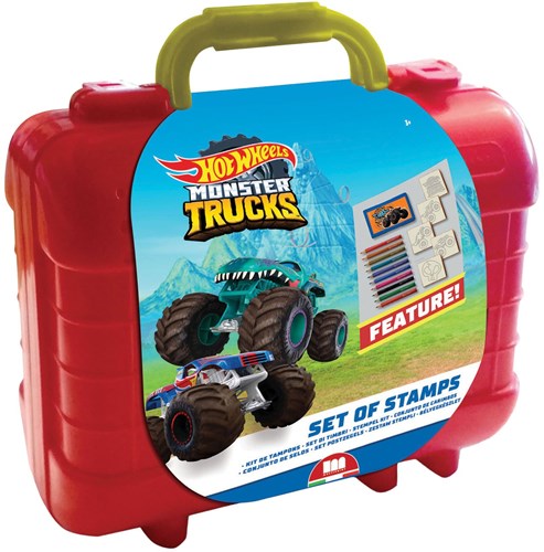 Hot Wheels stamp and coloring case creative toy red