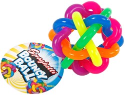 Spaghetti bouncy ball rainbow knot design 6.5 cm toy