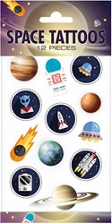 Totum space tattoos - temporary stick-on tattoos for kids