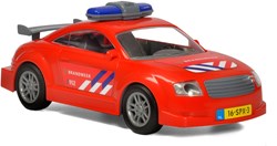 Fire truck toy sports car plastic with stickers and wheels