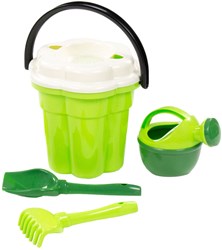 Safari XL classic toy bucket set with watering can green 4-piece