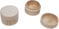 Playwood wooden toy round beechwood box natural 5.8 cm