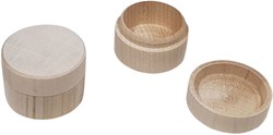Playwood wooden toy round beechwood box natural 5.8 cm