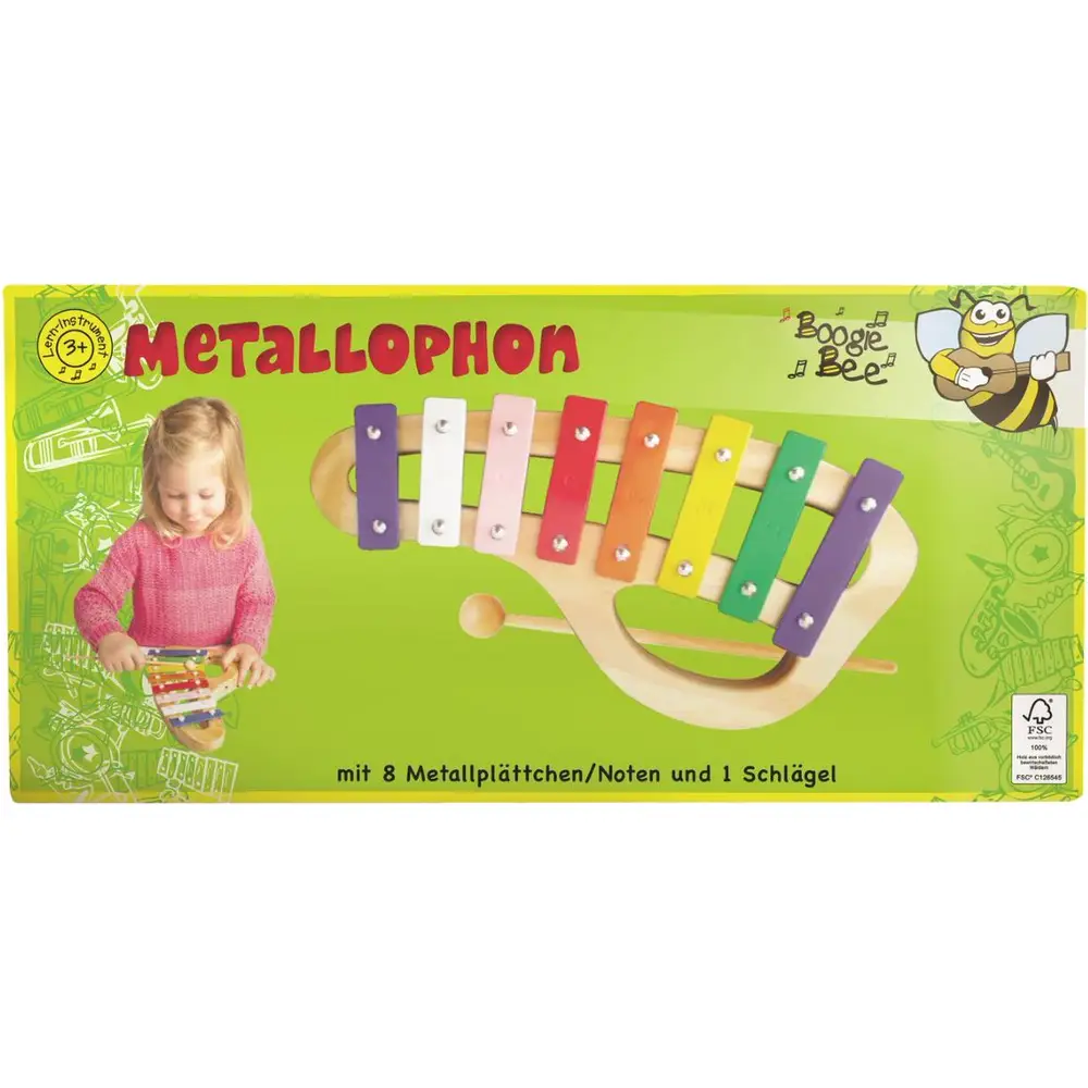 Vedes metallophone wooden musical instrument with 8 tones for kids