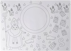 Placemats Kleurboek Sinterklaas, 12st.