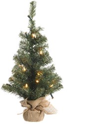 Artificial Christmas Tree 90cm with LED Lights - Mini Indoor Tree