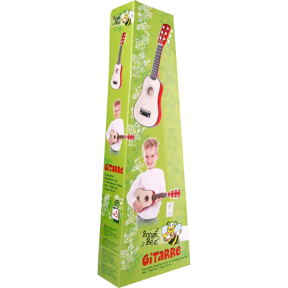 Vedes wooden guitar with 6 strings for children, 55cm musical instrument